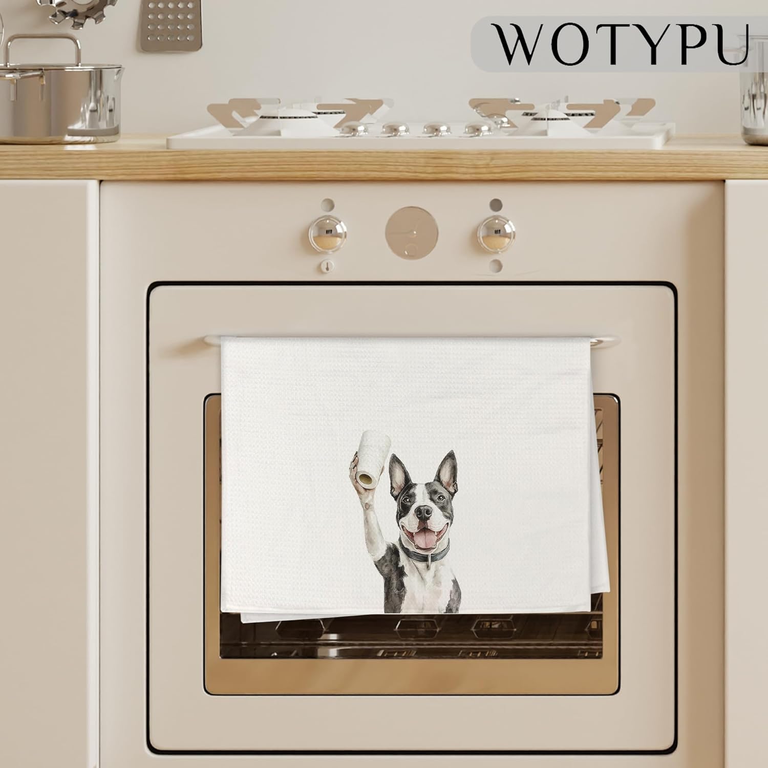 Funny Bull Terrier Gifts Bathroom Hand Towels, Bull Terrier Dog Lovers Gifts Decorative Hand Towels for Kids Guest Bathroom Washroom Half Bath, 16X24 Inch - Image 3