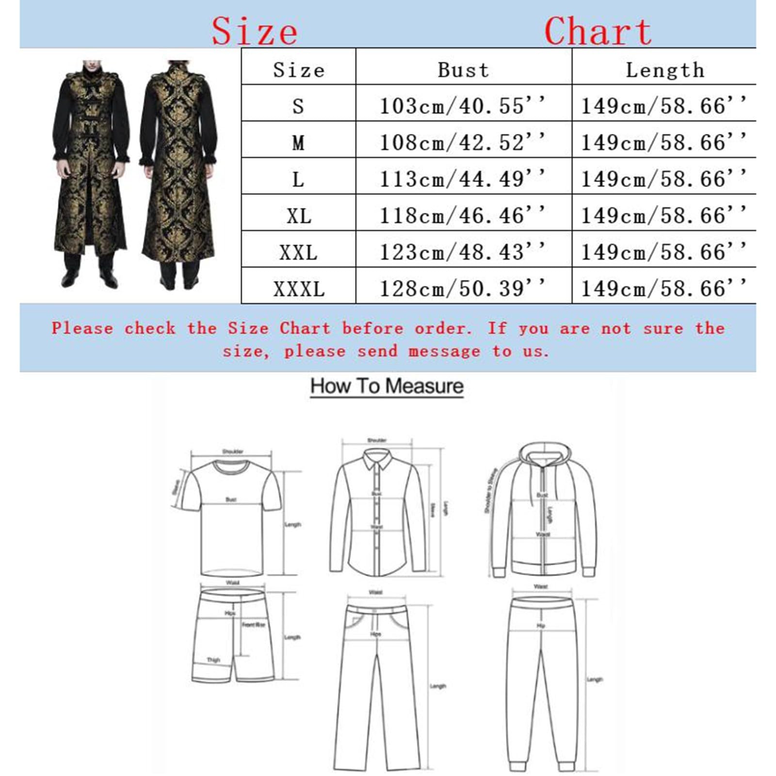 Steampunk Herren Mantel - Gothic Edelmann Jacke Herren ärmellos Trendy Mittelalter Weste Lang Viktorianische Hof Gehrock Elegant Trenchcoat Uniform Theater Cosplay Kleidung Halloween Kostüm