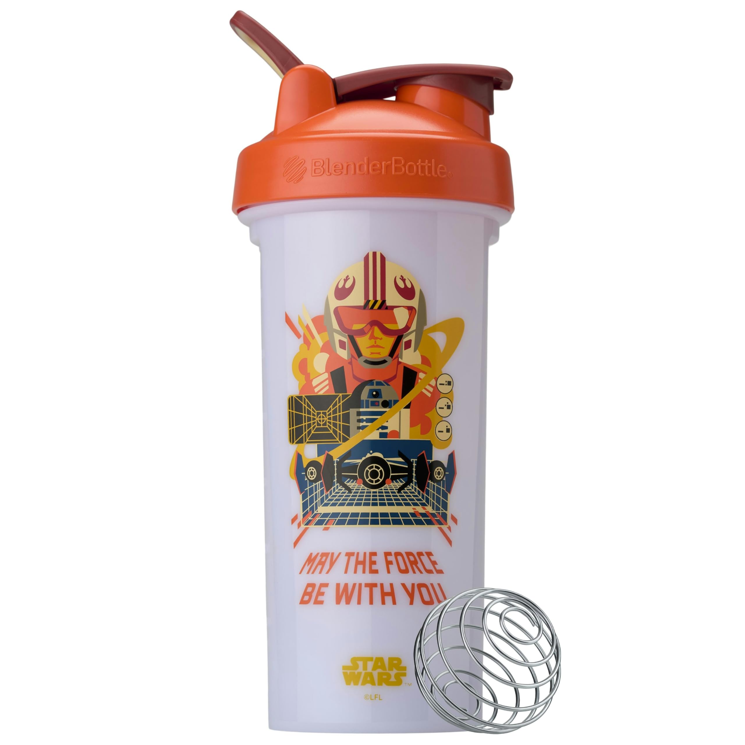 BlenderBottle Star Wars ProSeries Tritan Shaker Bottle 28 oz Orange/White
