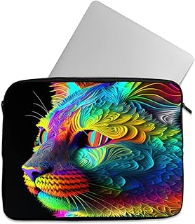 Tat Casual Printed Laptop Carrying Case with Zipper for 15.6" 15" (861) Laptop