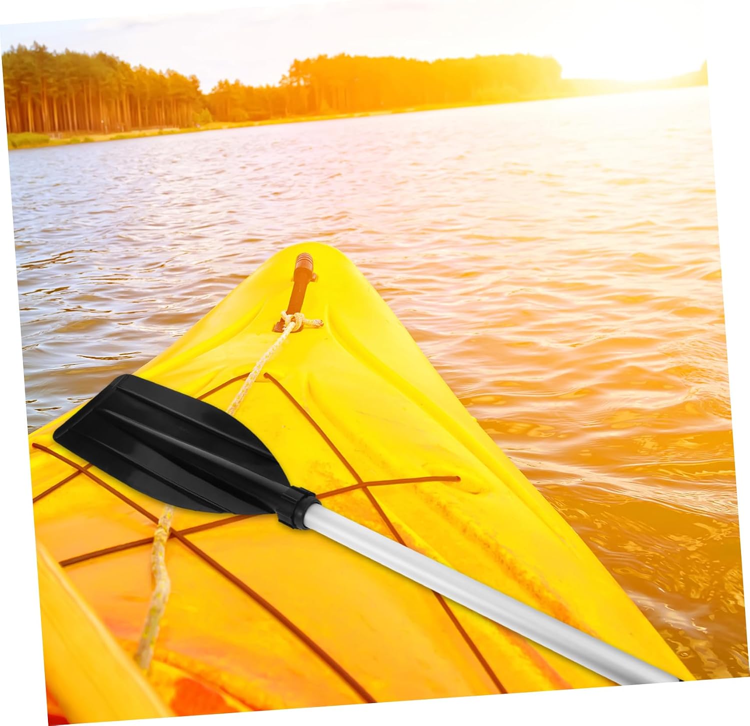 WOONEKY Sturdy Aluminum Alloy Kayak Paddle Lightweight Ergonomic Grip Buoyant Design for Smooth Rowing Experience for Tubing Canoeing and Inflatable Boats