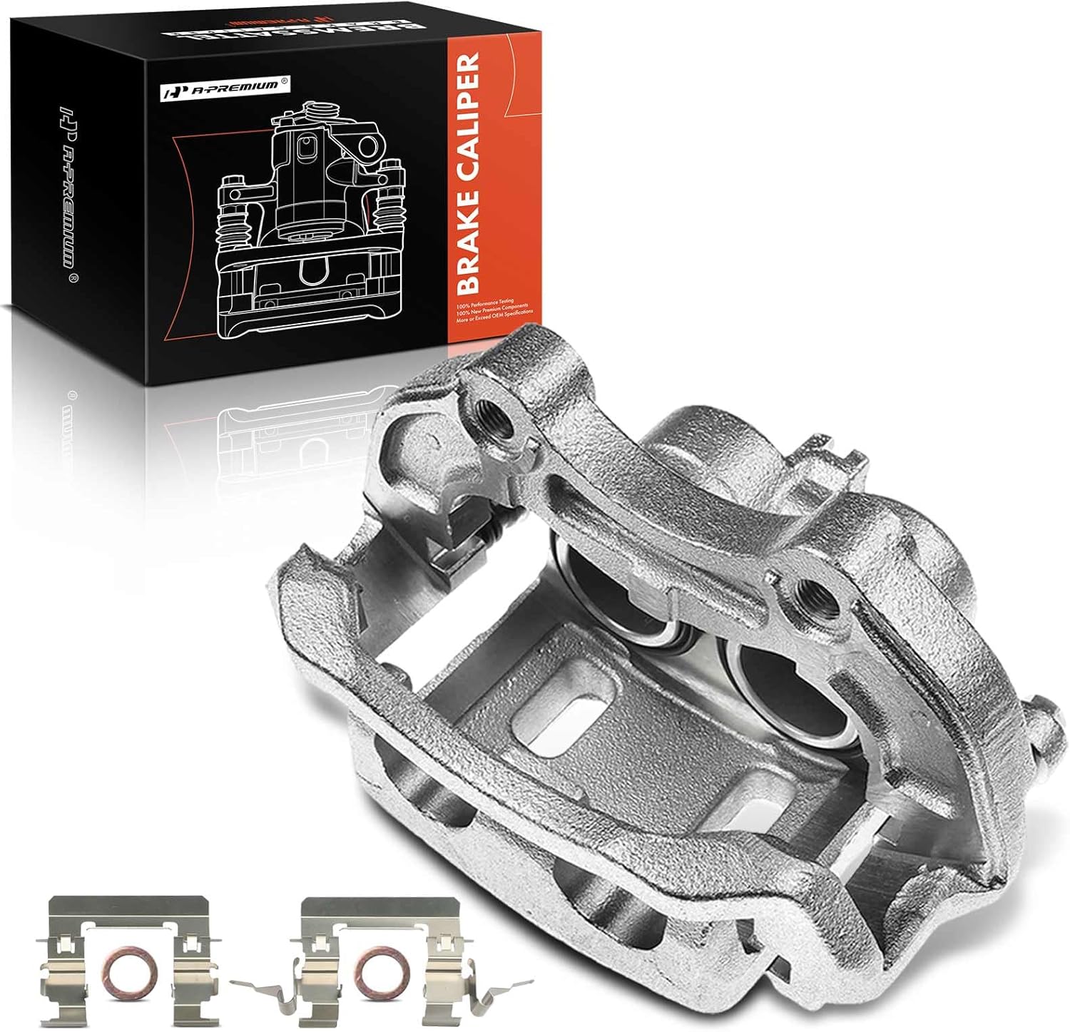 A-Premium Disc Brake Caliper Assembly with Bracket Compatible with Select Nissan and Infiniti Models - 350Z 2006-2009, G35 2005-2007 - Front Left Driver Side
