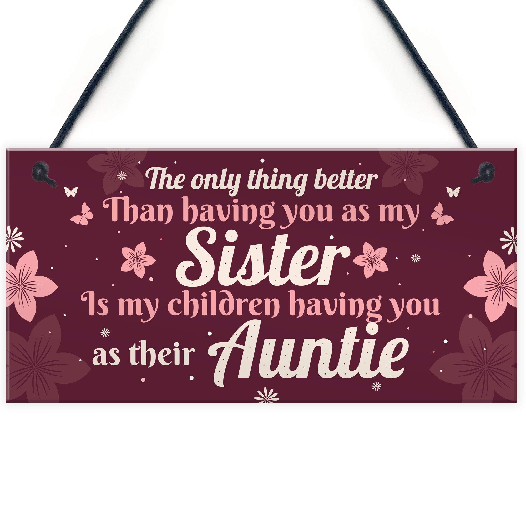 Red Ocean Handmade Gift For Sister Auntie Gift For Birthday Quote Keepsake Plaque Thank You Friendship Gift For Her