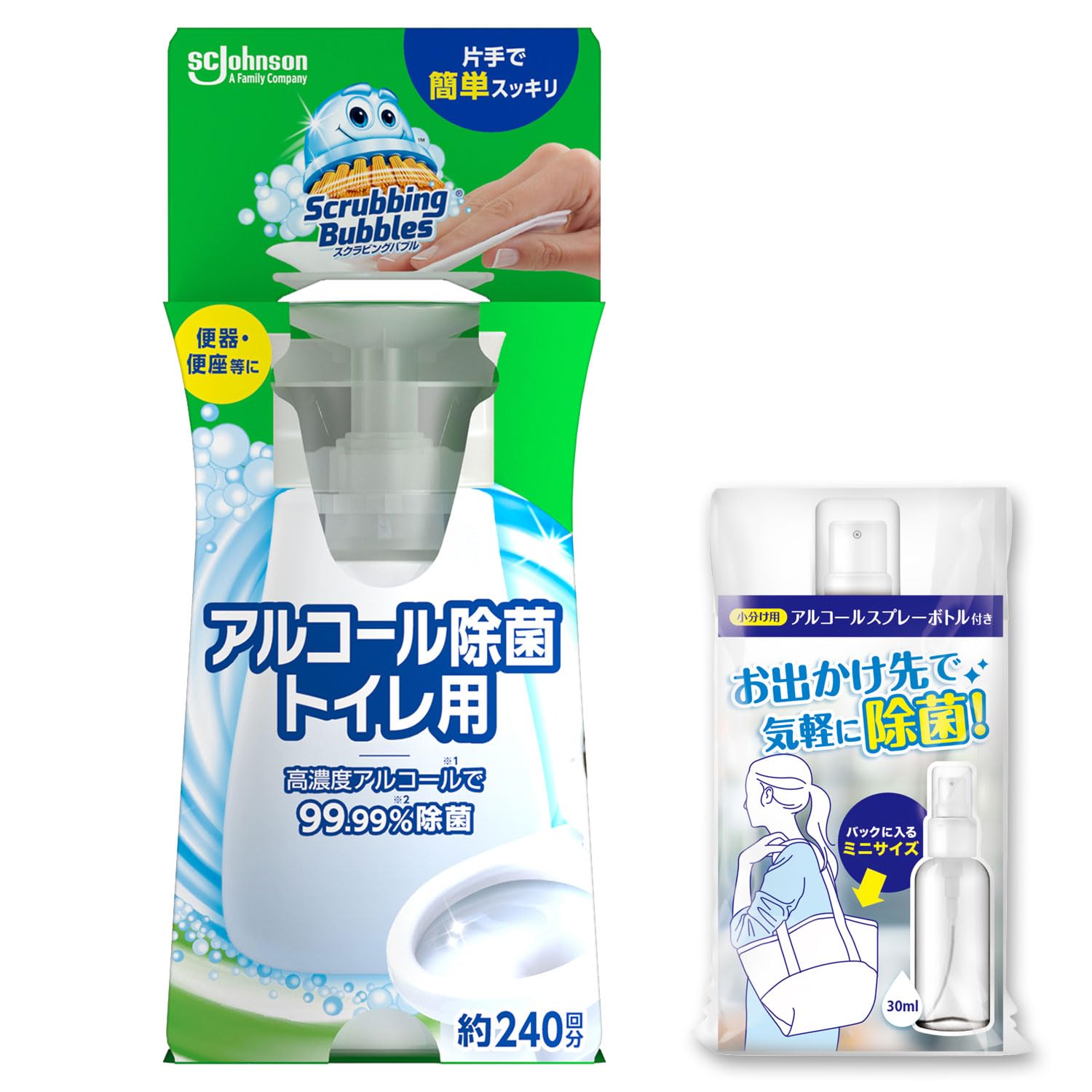 Amazon | スクラビングバブル アルコール除菌 トイレ用 プッシュタイプ
