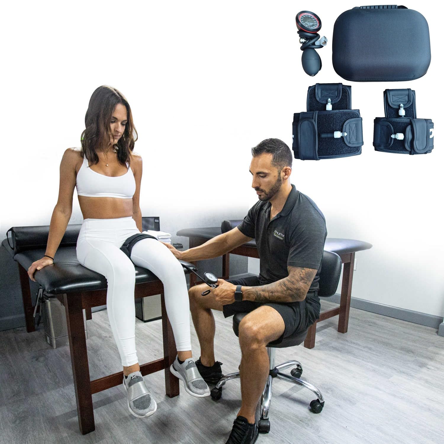 Entraînement BFR avec Ensemble de Bandages de Restriction du Flux sanguin pour la rééducation, Exercice de Compression Musculaire, renforcement des Cuisses, Biceps, Quadriceps