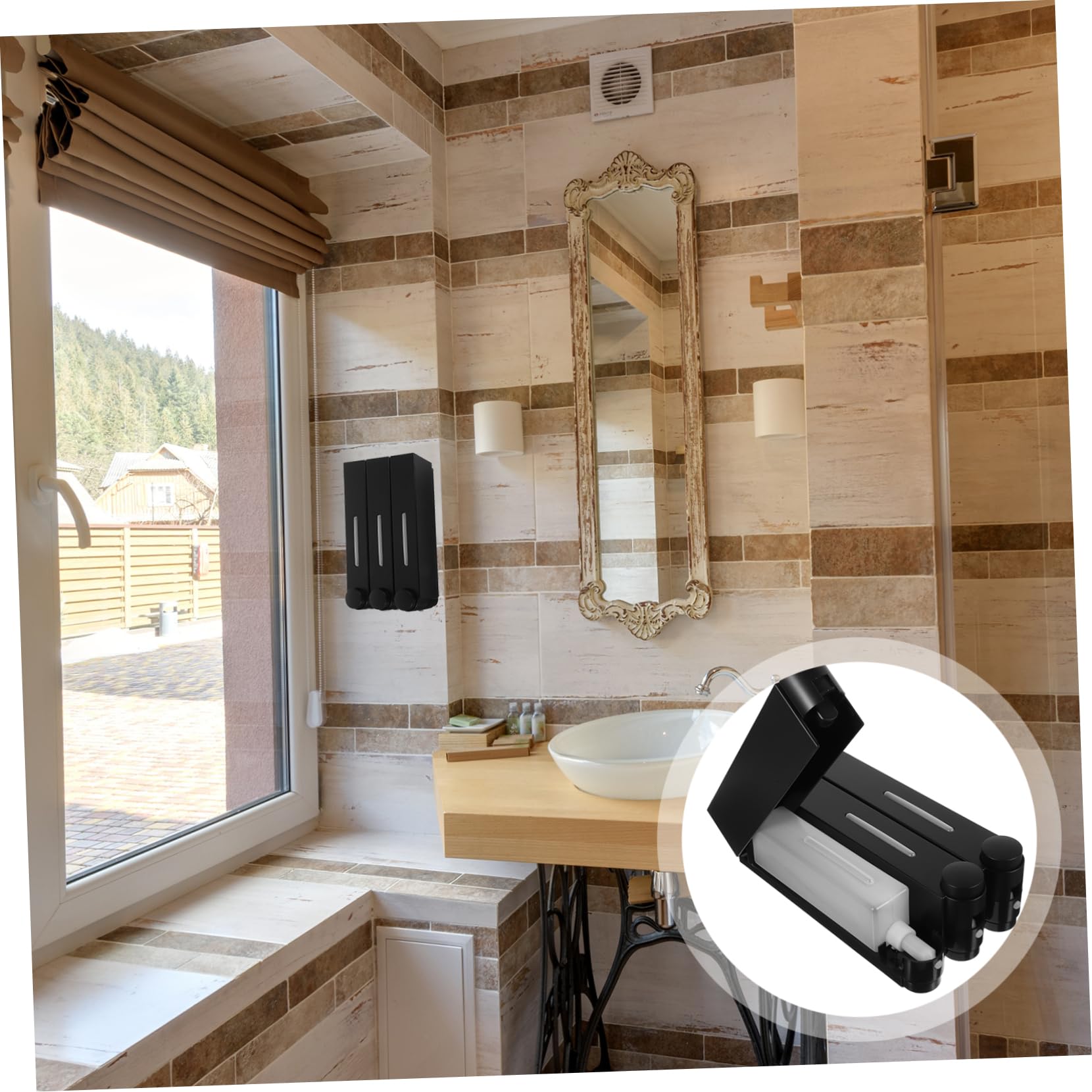 MAGICLULU Dispenser Di Sapone A 3 Scomparti Dispenser Doccia Ricaricabile Da Parete Per Bagno