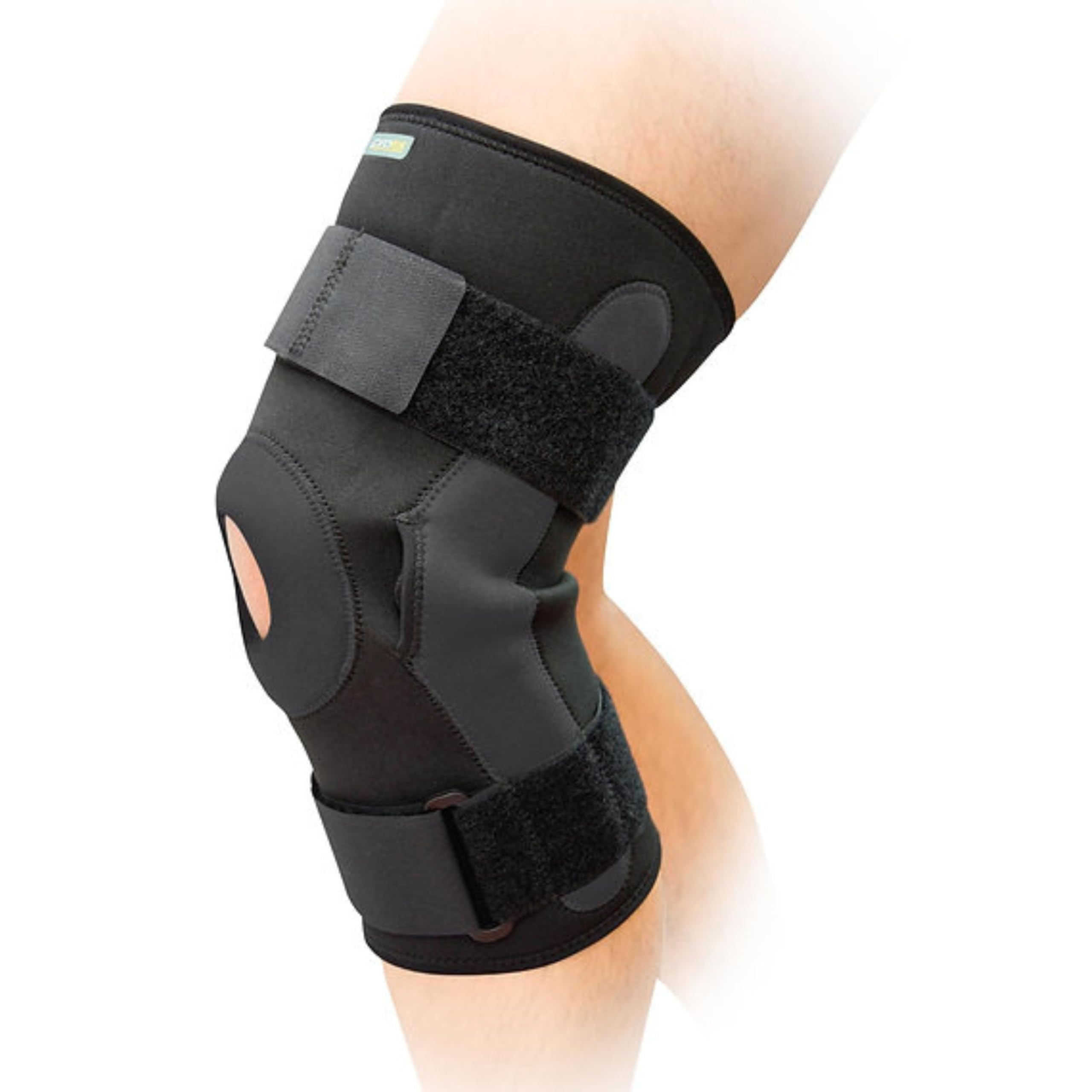 Tutore Ginocchio con Stecche Laterali in Neoprene, Taglia S | Ginocchiera per Legamenti, Tutore Ginocchio Menisco Ambidestro, Cerniere Laterali, Cinghie Regolabili, Nera