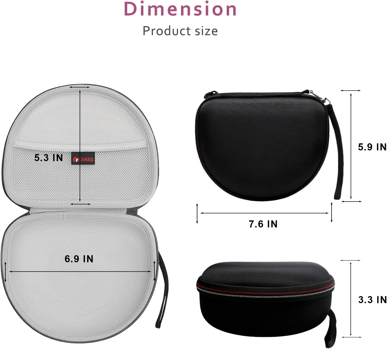 XANAD Hard Case for JBL Junior 470NC or JBL JR 470 NC/JR 460 NC/Junior JR 320BT Kids Headphone, Gray