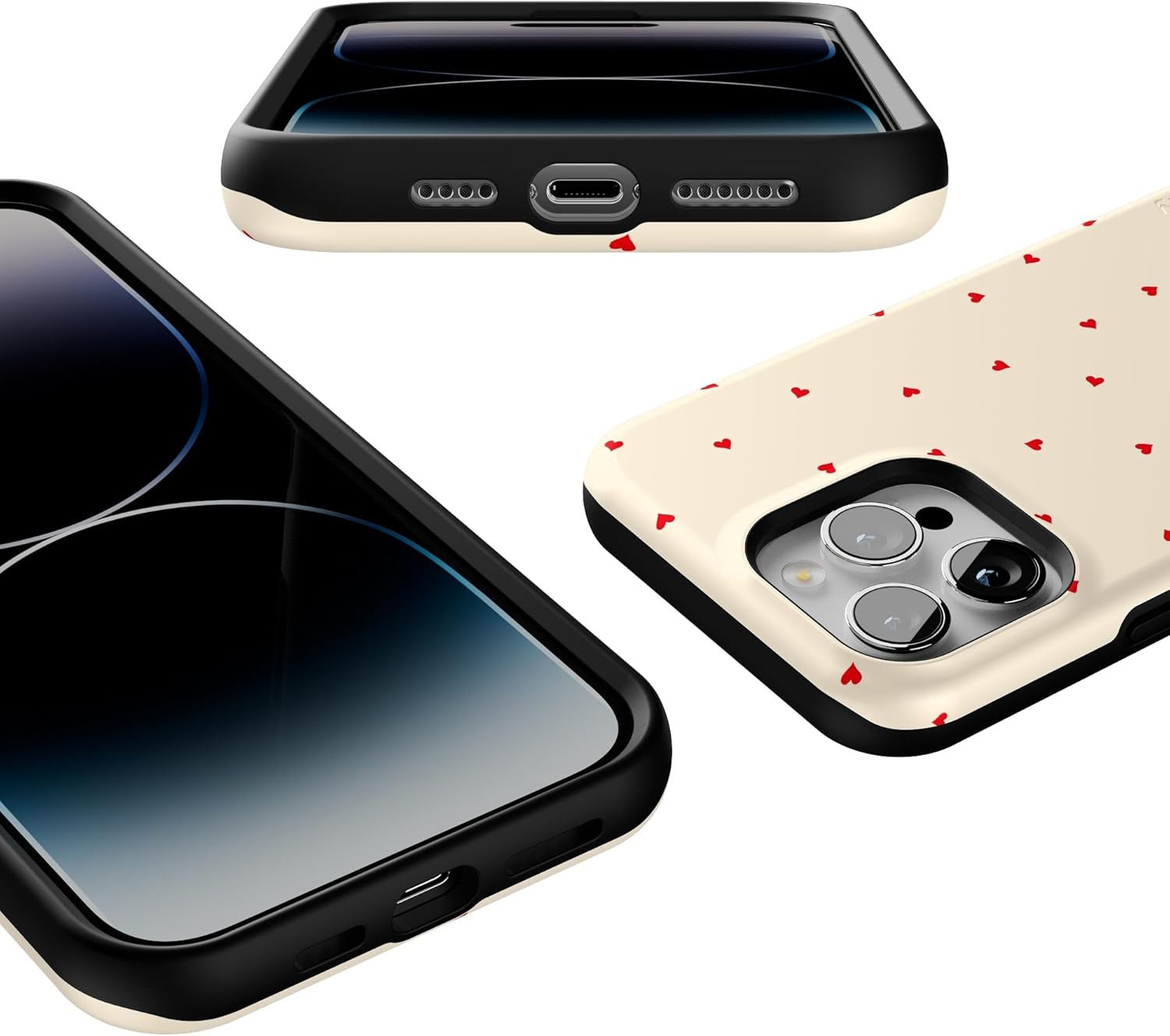 Casely iPhone 14 Pro Max Case | Be Mine | Tiny Hearts | Bold Protective Design | Compatible with MagSafe