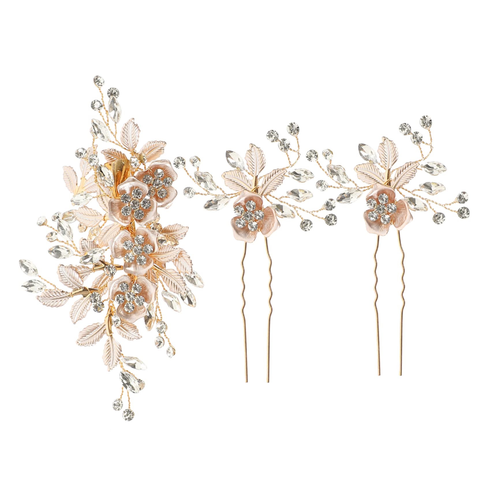 Ipetboom 3juegos Tocado Novia Perlas y Strass Horquillas Elegantes Para Bodas Accesorios De Cabello Para Novias y Damas De Honor De Peine Horquillas