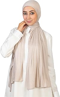 Farah Cotton Comfort Kuwaiti Scarf Light Crystal For Women-Caffe-190 * 75cm