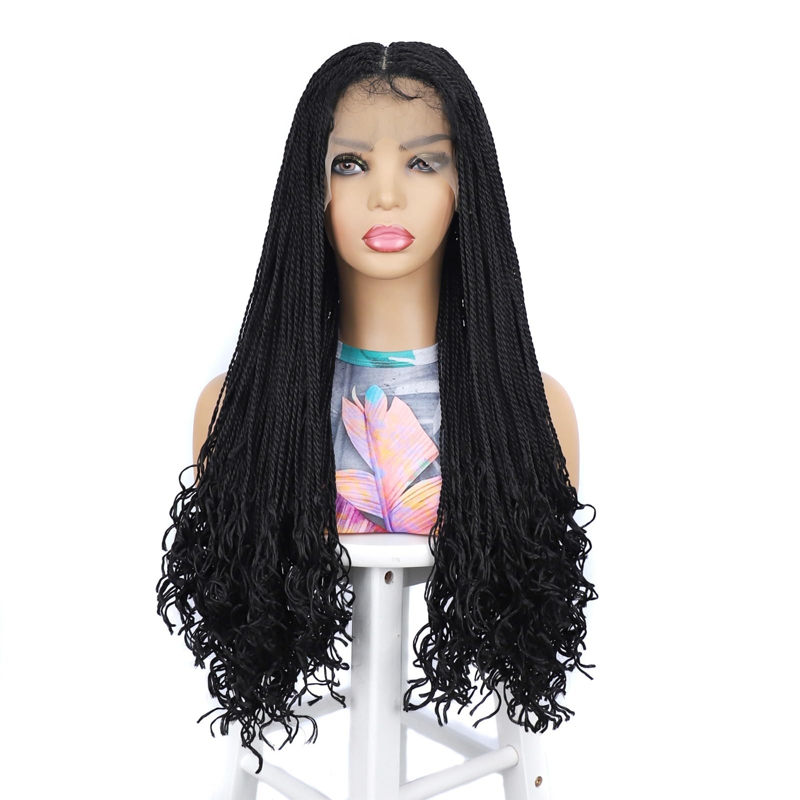 Peruki dla kobiet Front lace long wavy hair wig for women with large waves