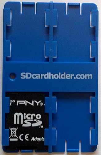 Miniatura 2 de Titular de la tarjeta SD estándar Tamaño de la tarjeta de crédito Caja segura de la tarjeta de memoria digital (púrpura) Tenga cuidado con las