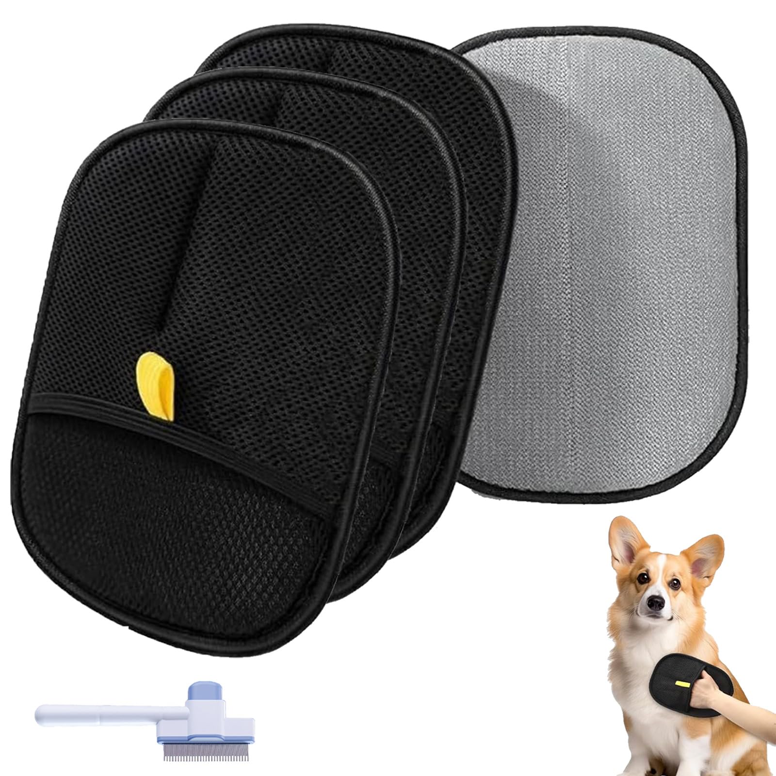 Shedly Sweep Pro Petlova Sweep rękawiczki do usuwania sierści zwierząt, 3