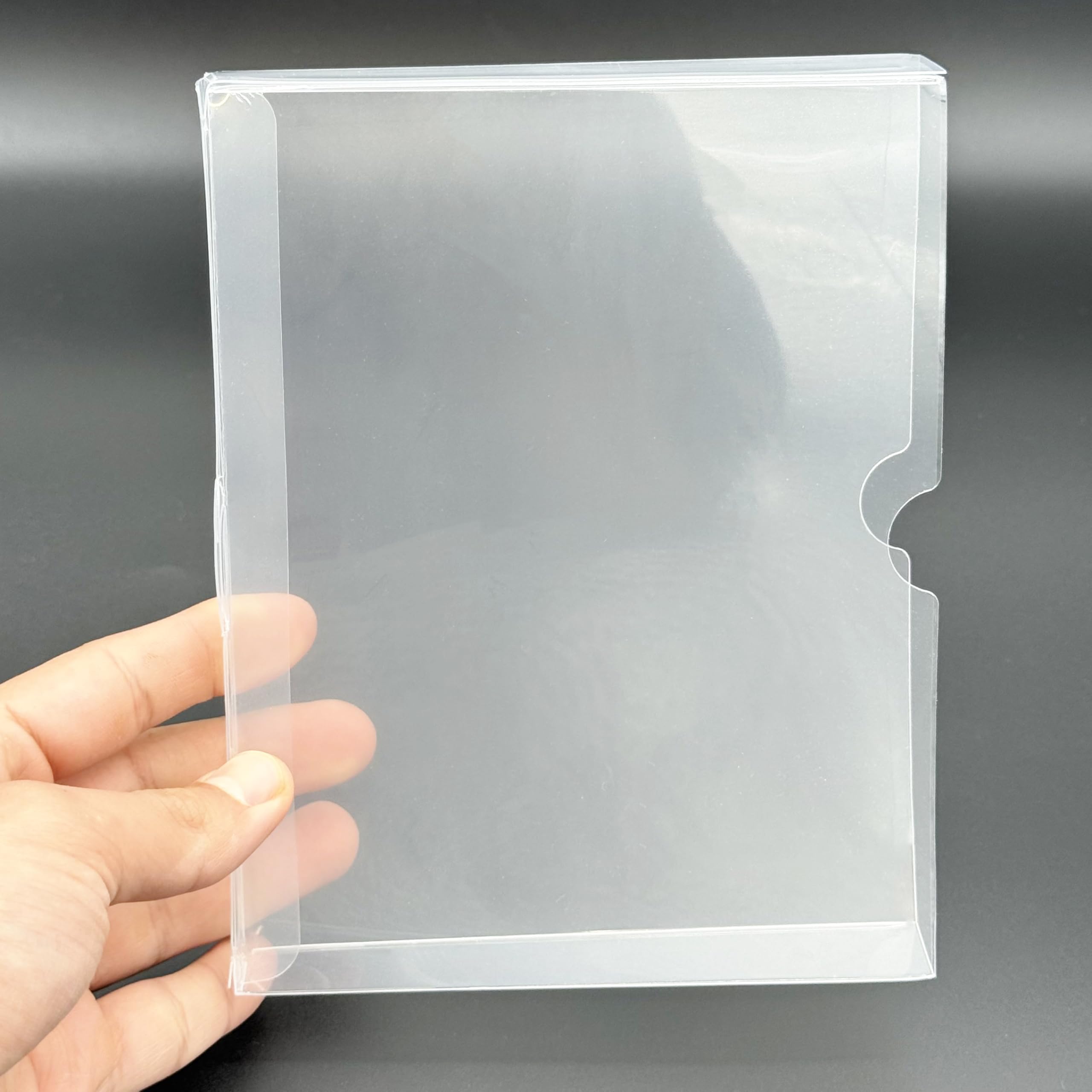 Blu-Ray Steelbook Protector Slipcover 0,35 mm in PET trasparente su misura per dorso visibile senza J-Card, confezione da 10