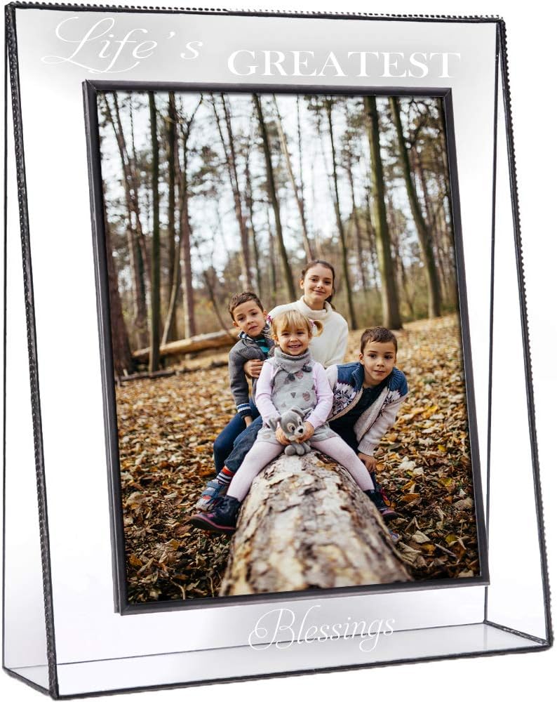 J Devlin Pic 319 Clear Photo Frame Engraved Life's Greatest Blessings Series (5x7 Horizontal)
