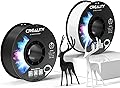 Creality ABS-Filament 1,75 mm, offizielles 3D-Drucker-Filament ABS, verwicklungsfrei, starke Haftung und Überhangleistung, Maßgenauigkeit +/-0,03 mm, 2 kg (Weiß + Schwarz)