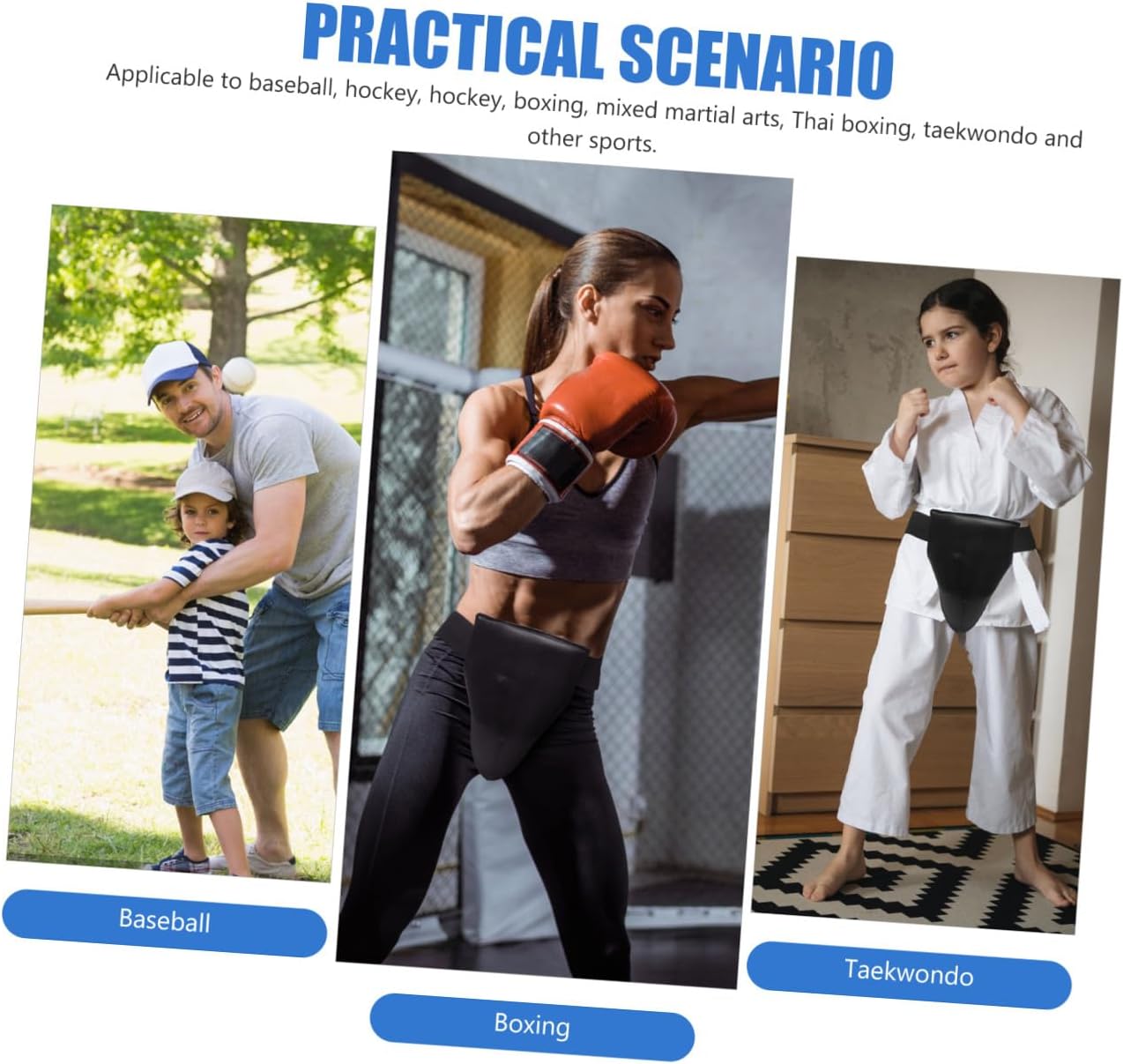 Wear-Resistant Groin Protector and Comfortable Crotch Guard for Men, Integrated Breathable Training Groin Guard for Boxing, Taekwondo, MMA Martial Arts