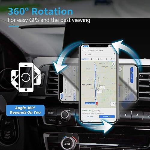 Miniatura 8 de WixGear - Soporte magnético para teléfono para automóvil, paquete de 2, soporte de teléfono para ventilación de aire, soporte para teléfono para