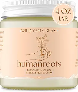 Wild Yam Cream - Menopause and PMS Support for Women, 4 oz (Unscented/Herb-Infused), Organic Wild Yam Cream for Balance - Made with Chaste Tree Berry and Red Clover