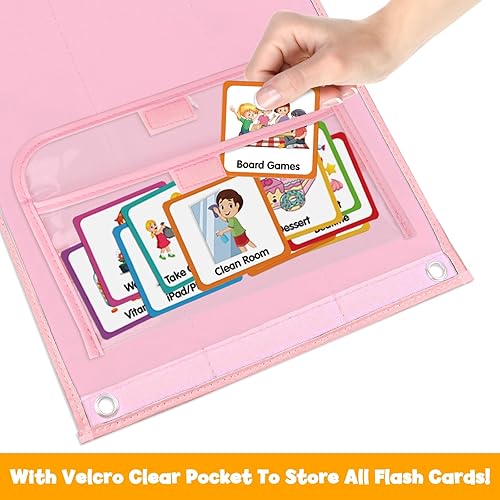 Miniatura 33 de Godery Gran horario visual para niños, tabla de recompensa de tareas domésticas, tabla de rutina para niños pequeños, planificador semanal de doble