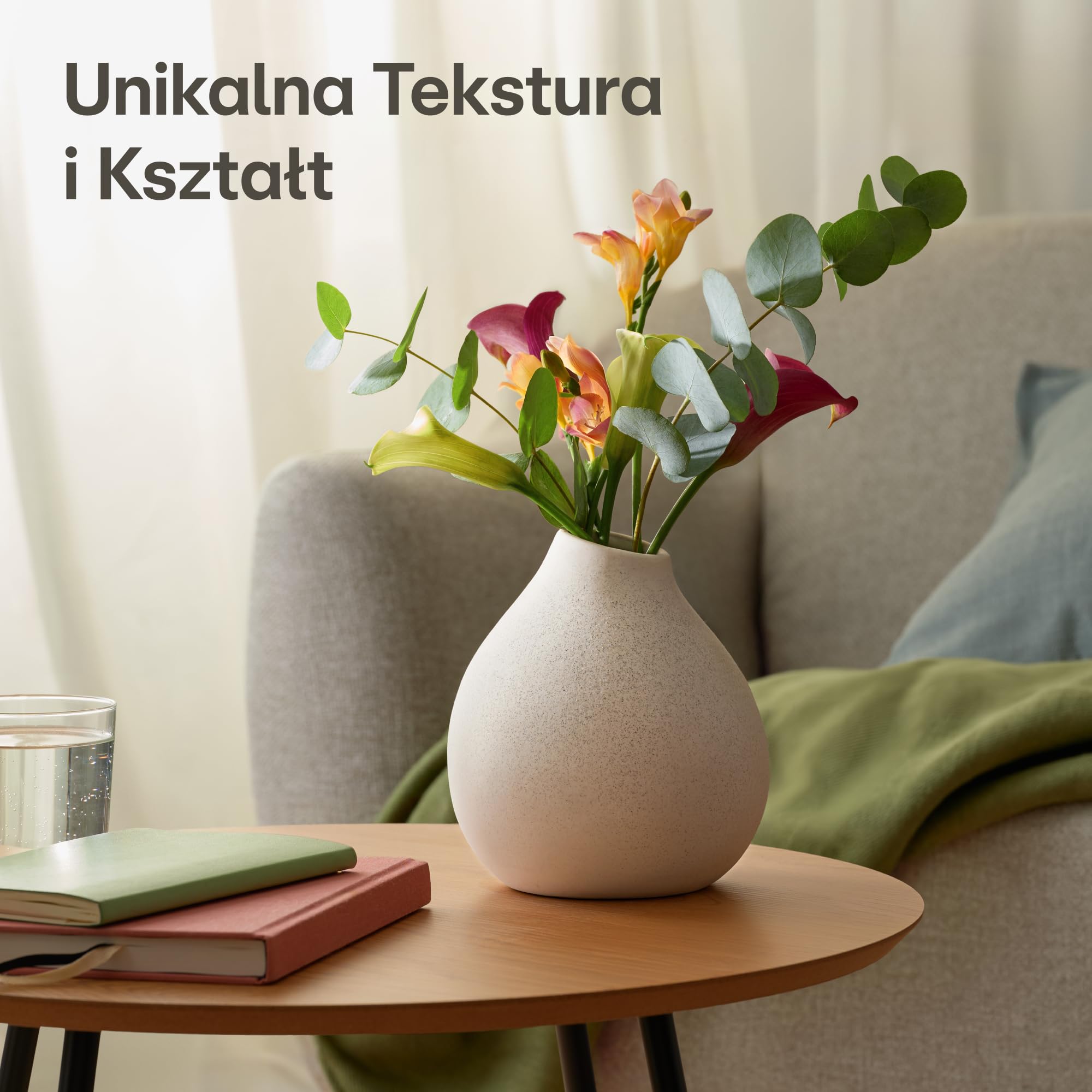 Wazon Ceramiczny Biały - Wazon Na Kwiaty Z Teksturą Piasku - Wodoodporny - Wykonany Ręcznie - Wazon Dekoracyjny Do Dekoracji Stołu I Na Prezent - Idealny Do Domu I Biura