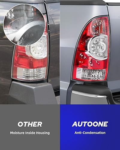 Miniatura 7 de AUTOONE Conjunto de luces traseras para Toyota Tacoma, conjunto de lámpara trasera para camioneta Tacoma 2005-2015, parte trasera de fábrica, OEM