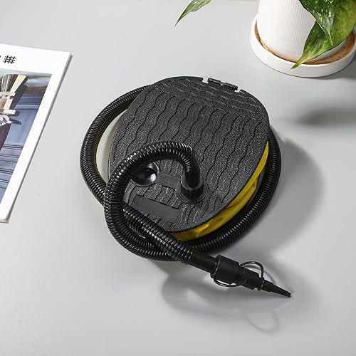 Miniatura 9 de Ciieeo Bomba de inflado portátil con pie para globo de gas inflable, tapa de ventilación de PVC, fuelle de aire, pedal de cama de aire, pisar