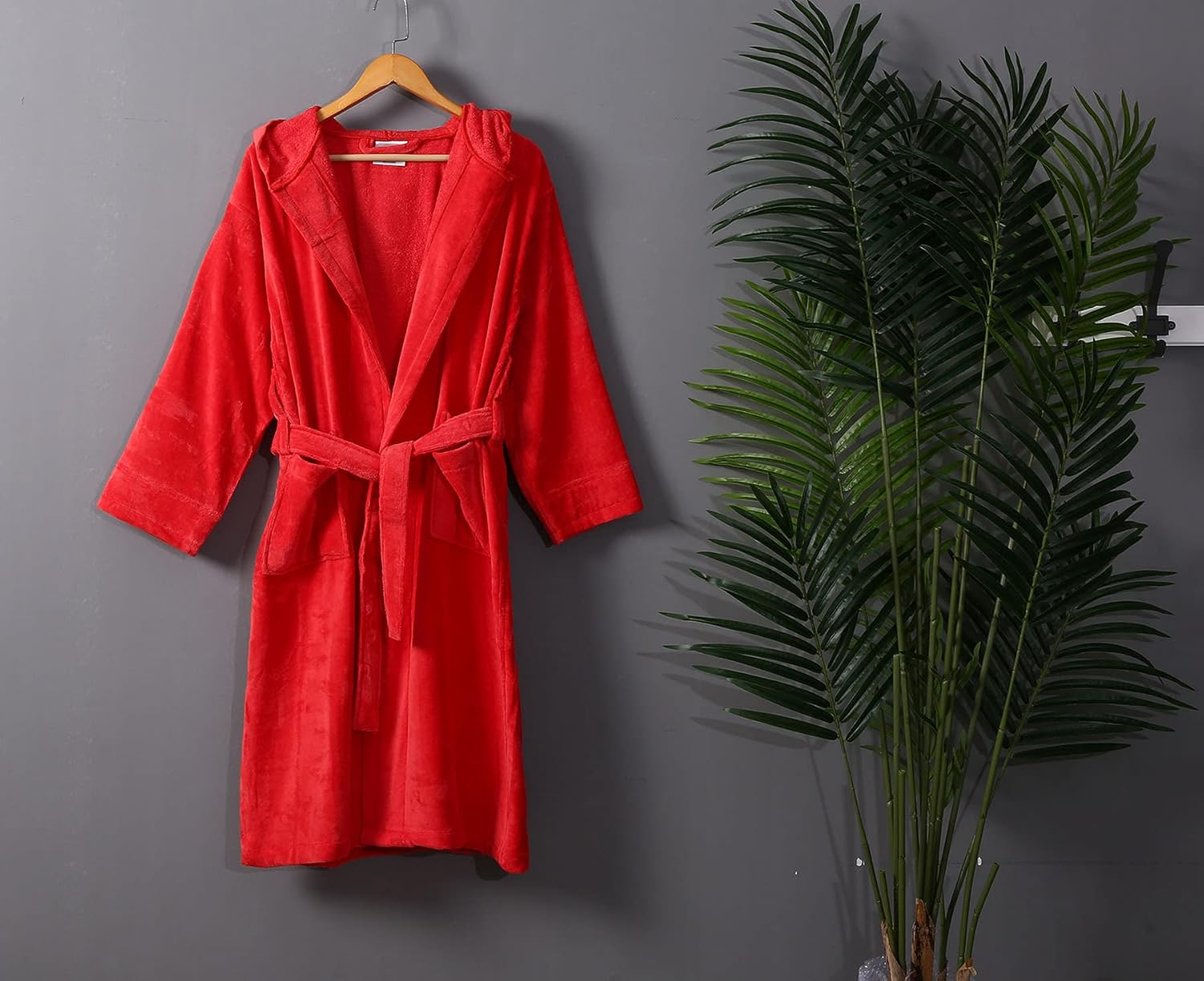 BY LORA Plush Terry Cotton Hooded Robe Bathrobe, X-Large, Aqua : Clothing, Shoes & Jewelry