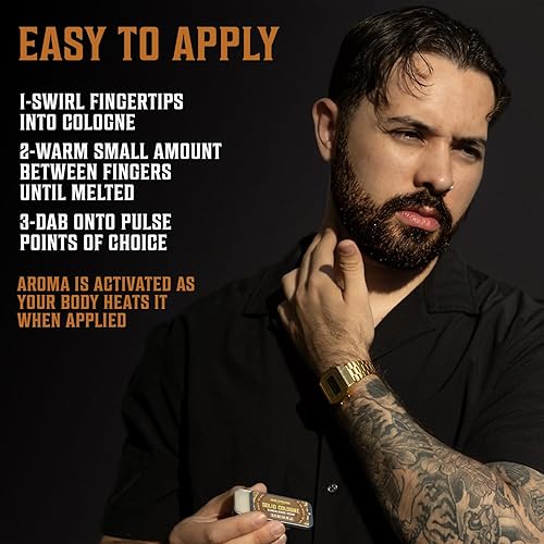 Miniatura 6 de Viking Revolution Paquete de 8 colonia sólida para hombres, juego de regalo de colonia para hombre, incluye sándalo, vetiver, tabaco dulce, salvia