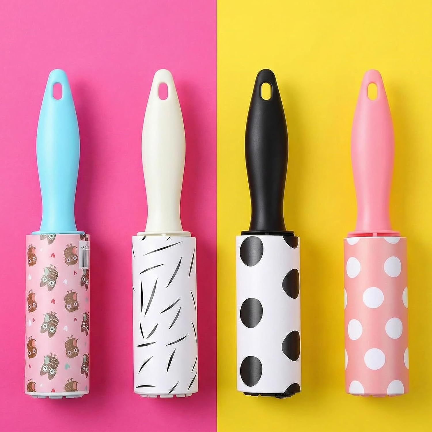 48 Pcs Mini Lint Roller Travel Size, 5.9 Inch Portable Sticky Lint Remover for Pet Hair, Clothes, Furniture & Car Seat, Compact Rollers for On-The-Go Quick Cleanups, 4 Colors