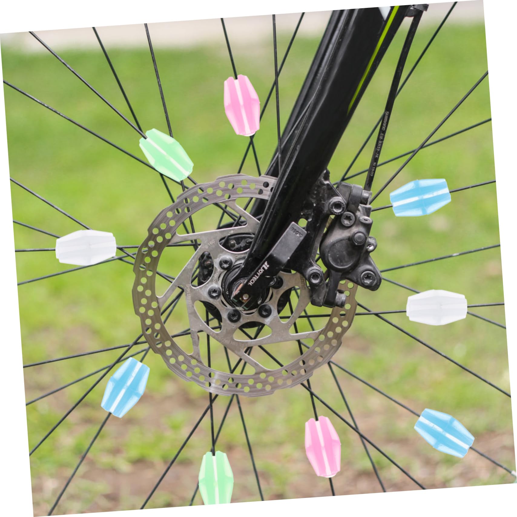BRIGHTFUFU Bike Wheel Decorations Set 36pcs Luminous Spoke Beads for Bike Rim Lights Random Color