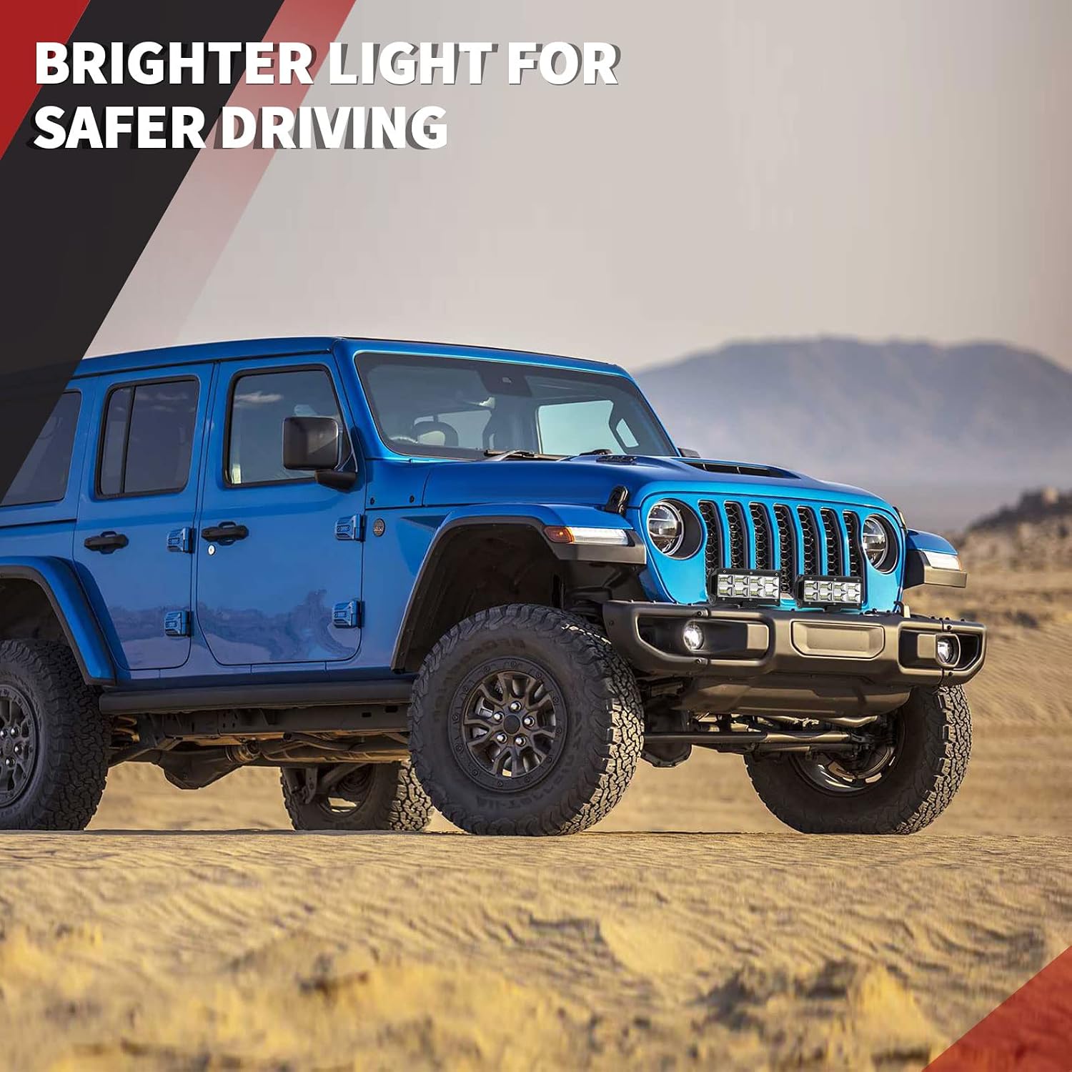 YITAMOTOR LED Light Bar 7 Inch 96W LED Work Light Fog Driving Light Dual Row 6000K Spot Flood Combo 12V Off Road IP68 for Jeep ATV SUV Truck Boat 4WD
