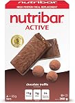 Nutribar Active Chocolate Truffle Meal Replacement Bars, High protein, Bars, 24 Vitamins & Minerals, High Fibre, Made in Canada, 4-Count *PACKAGING MAY VARY*