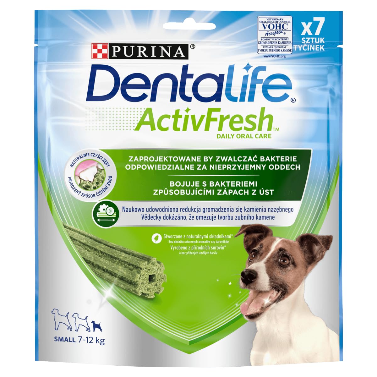 Delicias de dedos para perros para encías y dientes Purina Dentalife ActiveFresh Small 115g