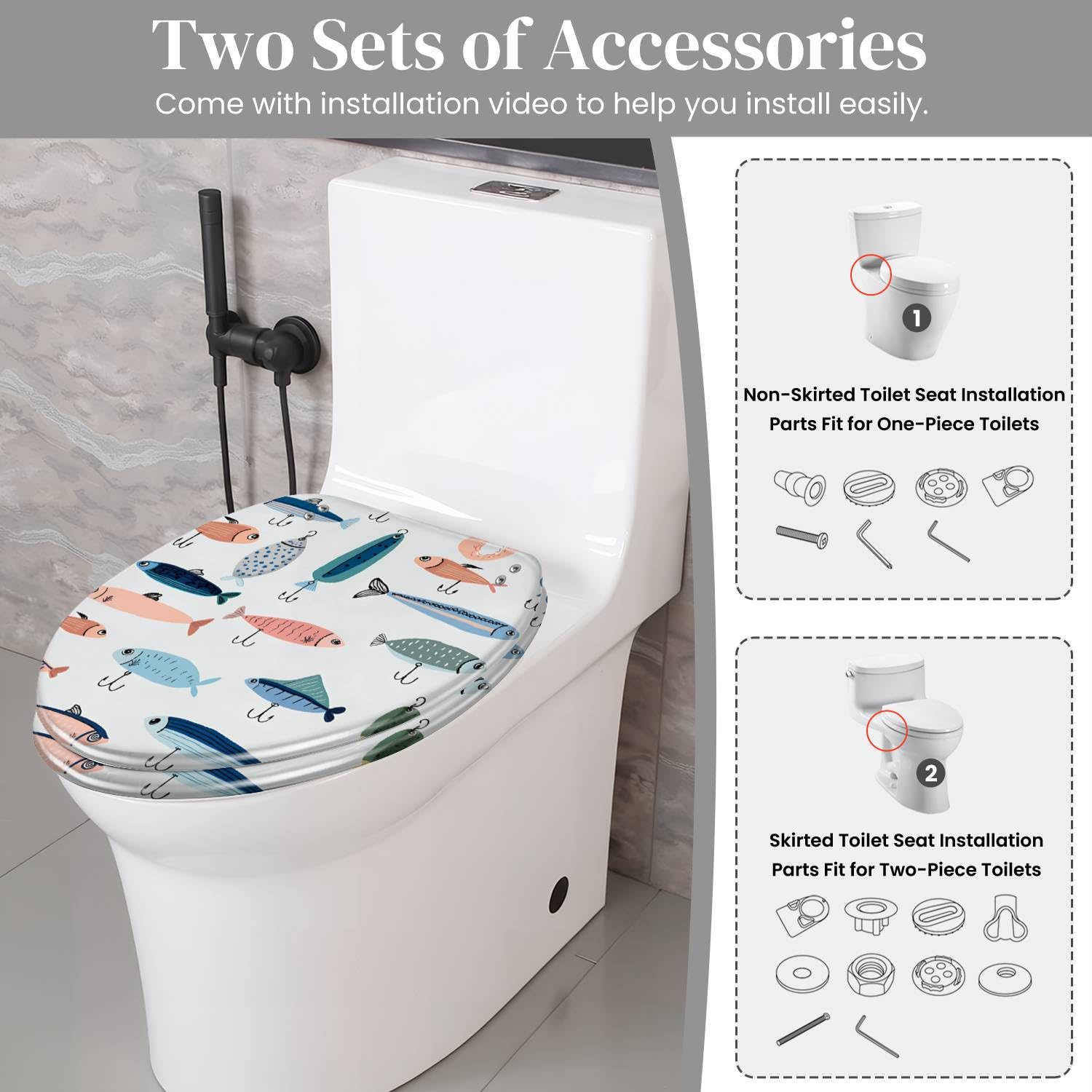 Asiento de inodoro alargado genérico para baño
