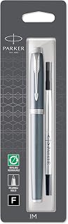 Parker IM Rollerball Pen | Light Blue Grey | Fine Point Black Ink