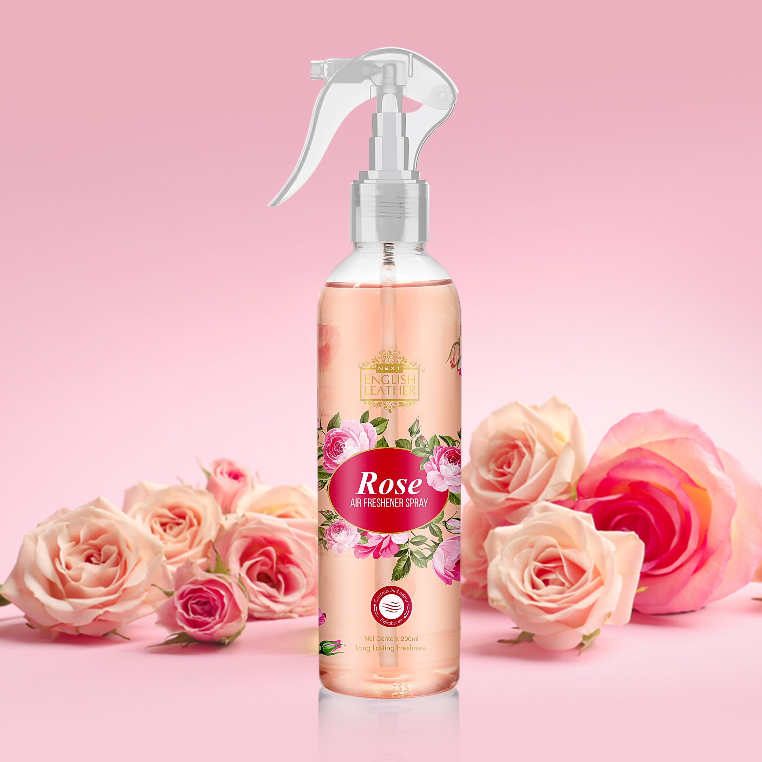 Next Care English Leather Air Freshener Spray Combo Pack – Rose + Jasmine + Lavender (200 ml Each) | Long Lasting Room Freshener | Gas-Free Deodorizer for Home, Car & Office | 3 Fragrances Set 2