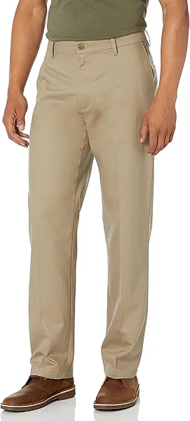 Dockers® Men's Classic Fit Signature Iron Free Khaki with Stain Defender Pants (Regular and Big & Tall), Timberwolf, 42W x 30L
