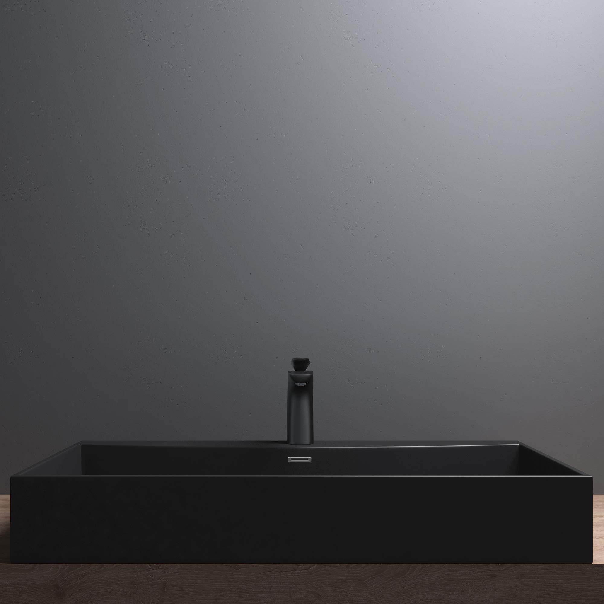 Mai & Mai Grifo monomando de lavabo WAM-7201 en negro mate mezclador monomando para lavabo de 16,5 cm | WaM-7201 - Grifo monomando para lavabo (latón, conectores DIN)