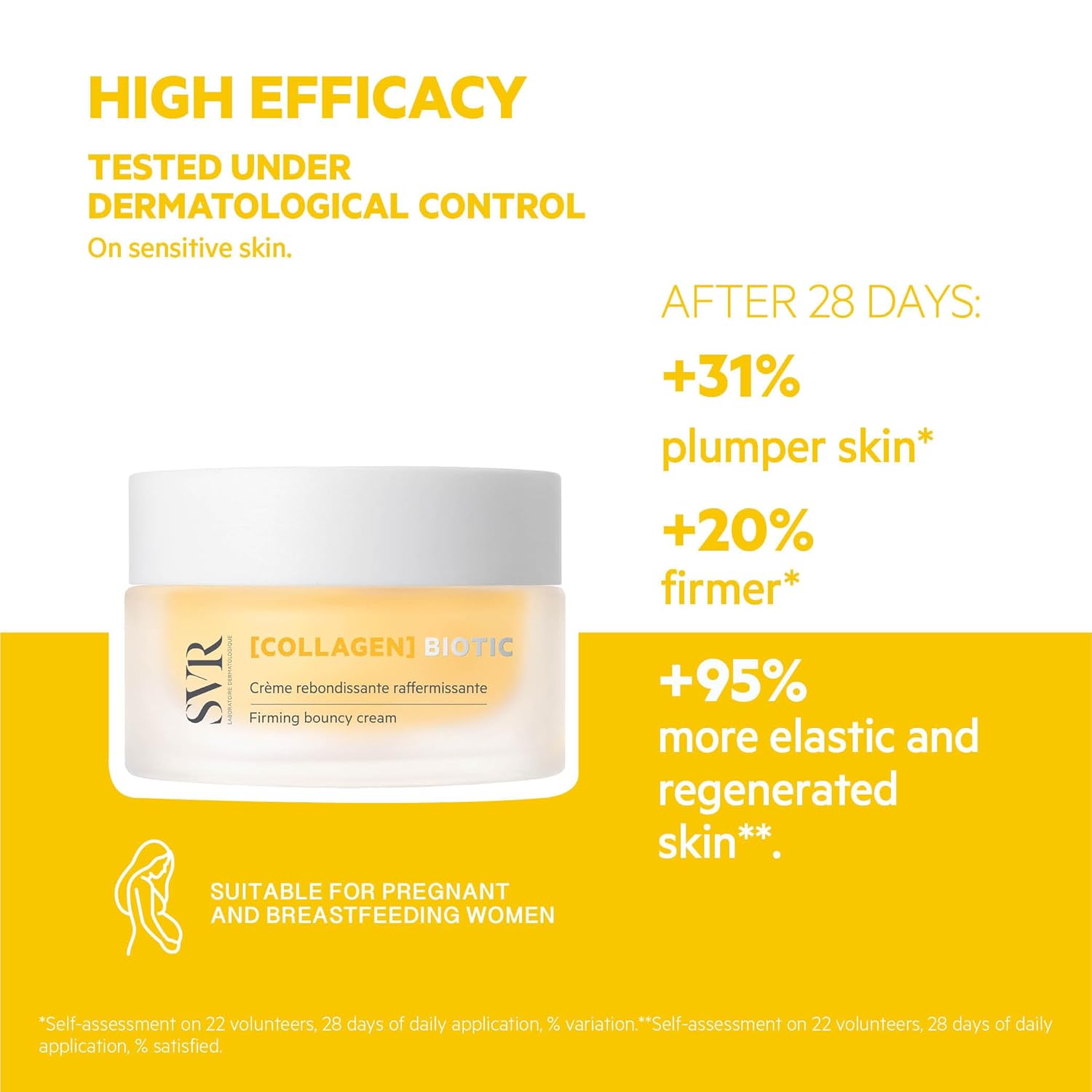 SVR COLLAGEN Biotic Firming Face & Neck Cream with Hyaluronic Acid, Collagen Peptides & Vitamin C. Day & Night Moisturizer That Targets Fine Lines and Wrinkles. For All Skin Types, 1.7 fl.oz.