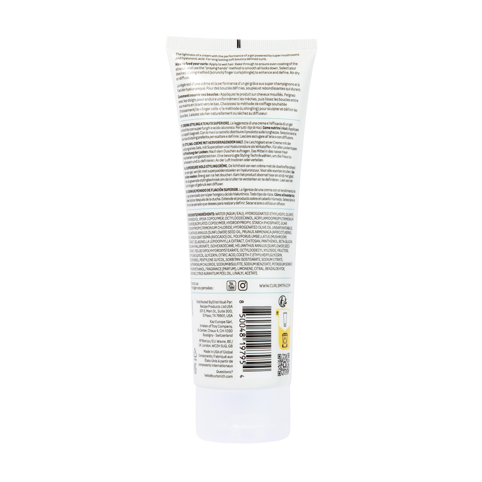CURLSMITH Awestruck Definition Cream - Superior Hold Styling Cream, Deep Hydration and Frizz Reduction (8 oz)
