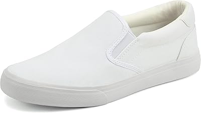 Sponsored Ad - Women's Canvas Slip on Low Top Fashion Sneakers for Women Non Slip Loafer Shoes Classic Comfortable Flats B...