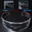 STEHEALTH LED Light Up Glasses with 7 Flashing Colors & 2 Modes, USB Rechargeable Futuristic Rave Sunglasses, Glow Visor Goggles for Cosplay Halloween Bar Club DJ Party gallery image