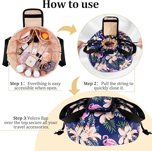 Miniatura 5 de Regalos para el día de San Valentín, bolsa de maquillaje con cordón de barril, bolsa grande para cosméticos, organizador de artículos de tocador