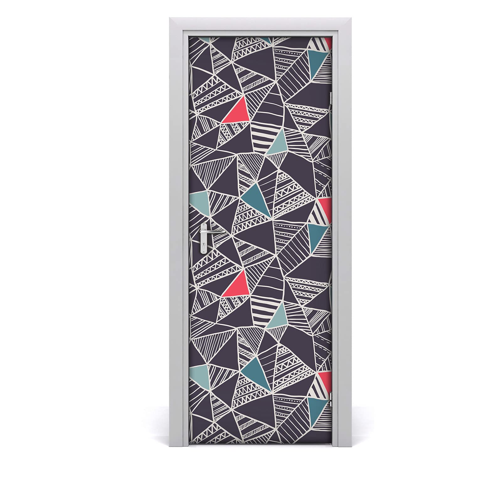 Vinilo adhesivo de puerta 85x200 cm Coloray con diseño abstracto de doodles