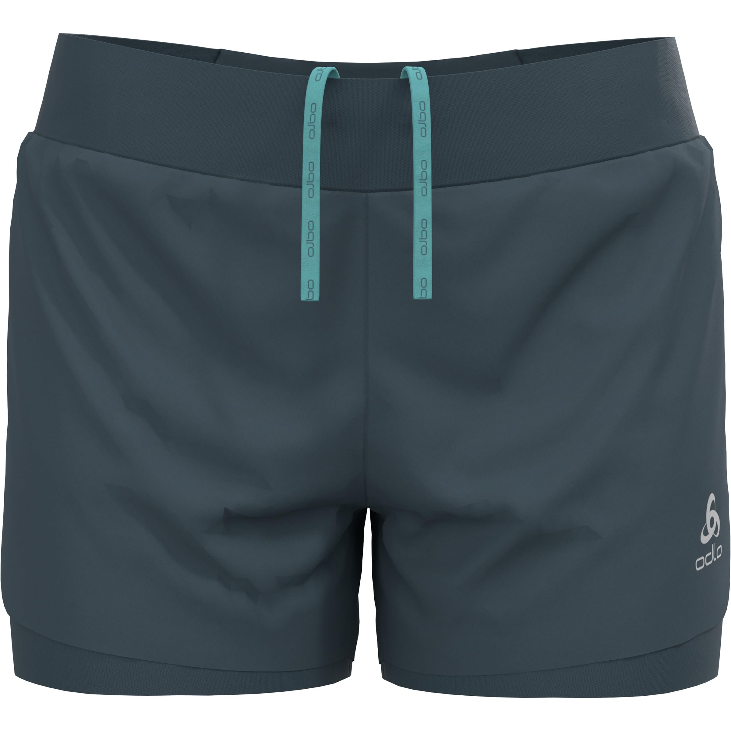 Odlo Damen Zeroweight 3Inch 2In1 Short Laufbekleidung Laufshorts Dunkelgrau - L