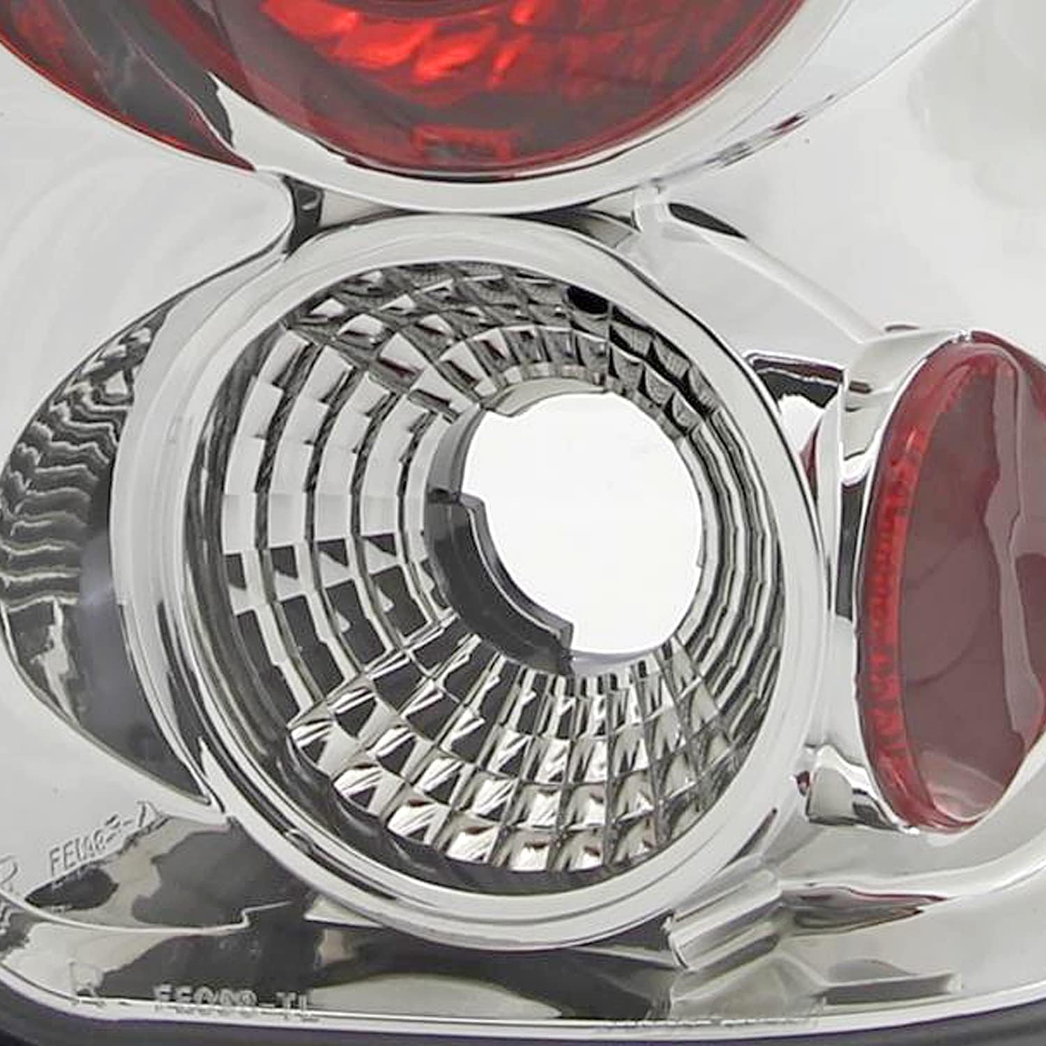 SPEC-D TUNING Chrome Housing Tail Lights Compatible with 1998-2001 Ford Explorer, Mercury Mountaineer, Left + Right Pair Assembly