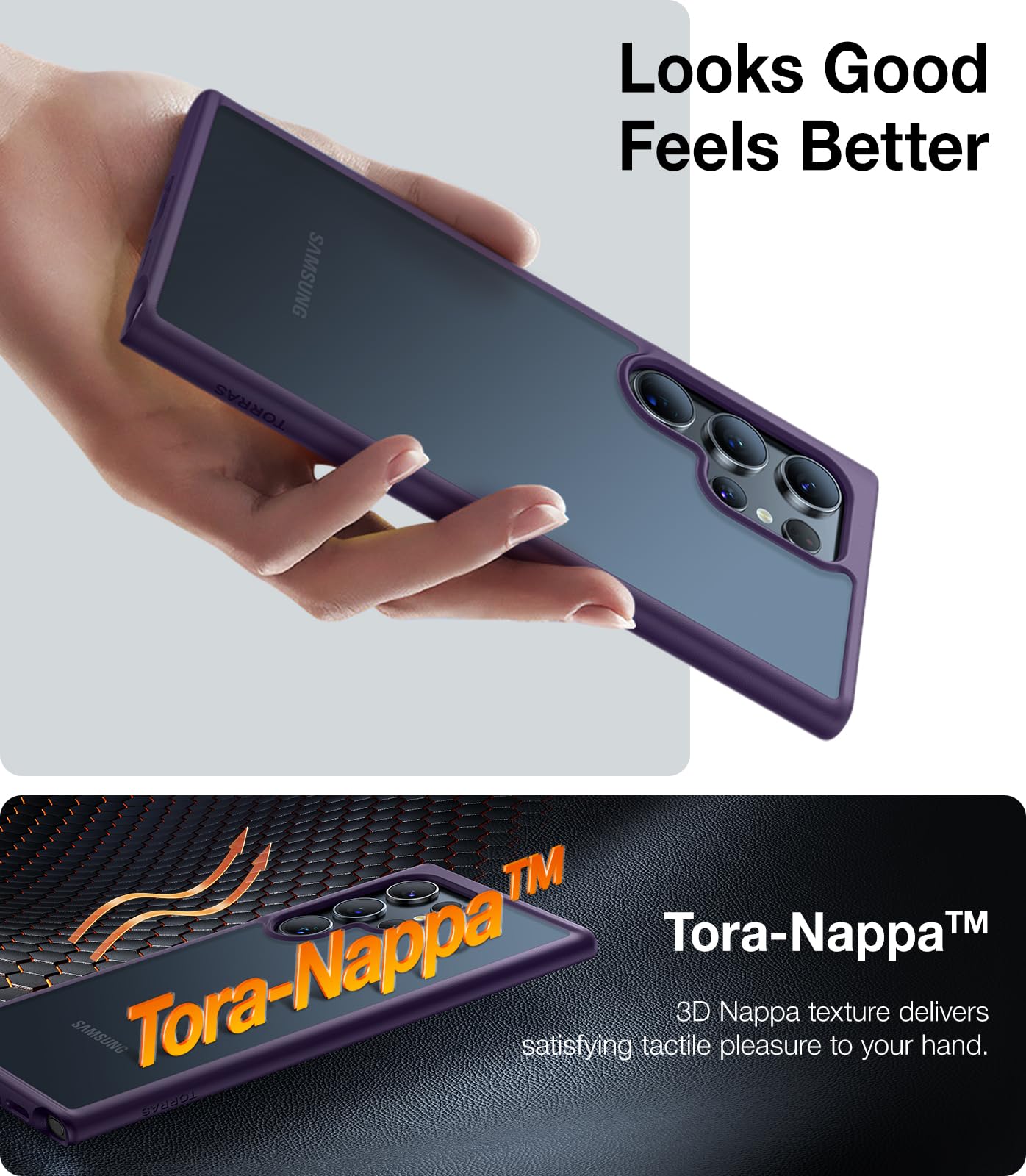 Amazon.com: TORRAS for Samsung Galaxy S24 Ultra Case 6.8'' 12FT