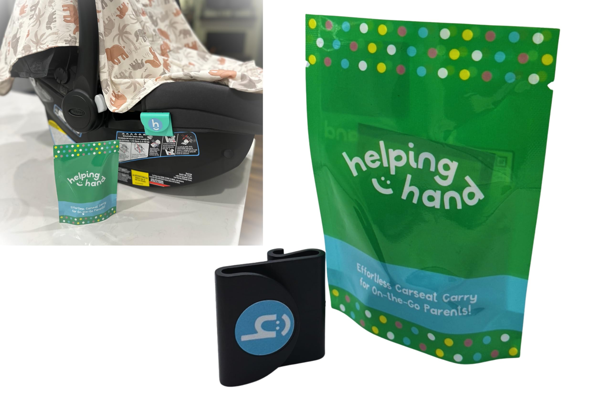 Helping Hand Car Seat Clip | Effortless Carseat Carry For On-The-Go